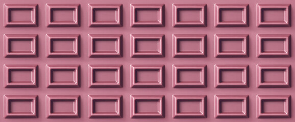 Chocolate bar background or texture. Pink. 板チョコの背景またはテクスチャ。ピンク