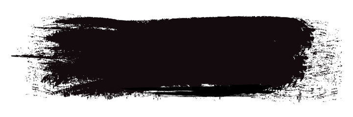Black brush stroke isolated on white background. Trendy brush stroke vector for black ink paint, grunge backdrop, dirt banner, watercolor design and dirty texture. Brush stroke vector