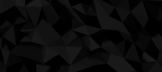 Obraz premium Black fabric satin silk background, Elegant luxurious cloth backdrop. 3d illustration.