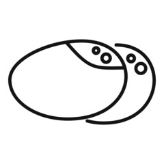 Japan chestnut icon outline vector. Tree fruit