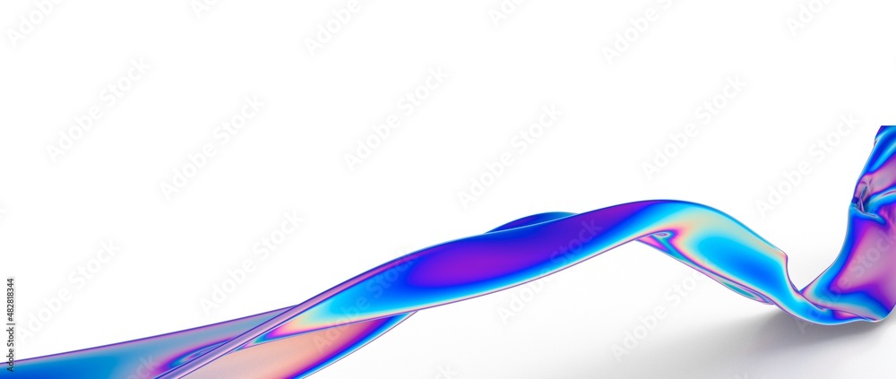 Aufkleber abstract line fluid colors backgrounds. trendy vibrant fluid colors. 3d render