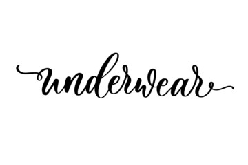 Underwear. Hand lettering Logo design.