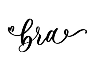 Fototapeta na wymiar Bra lettering logo lady Lingerie Template.