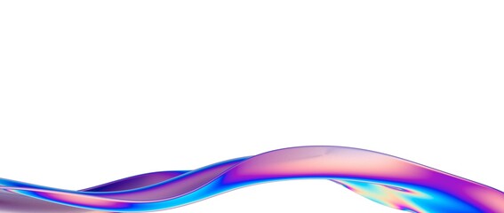 3D render abstract background. Colorful twisted shapes in motion. Computer generated digital art for poster, flyer, banner