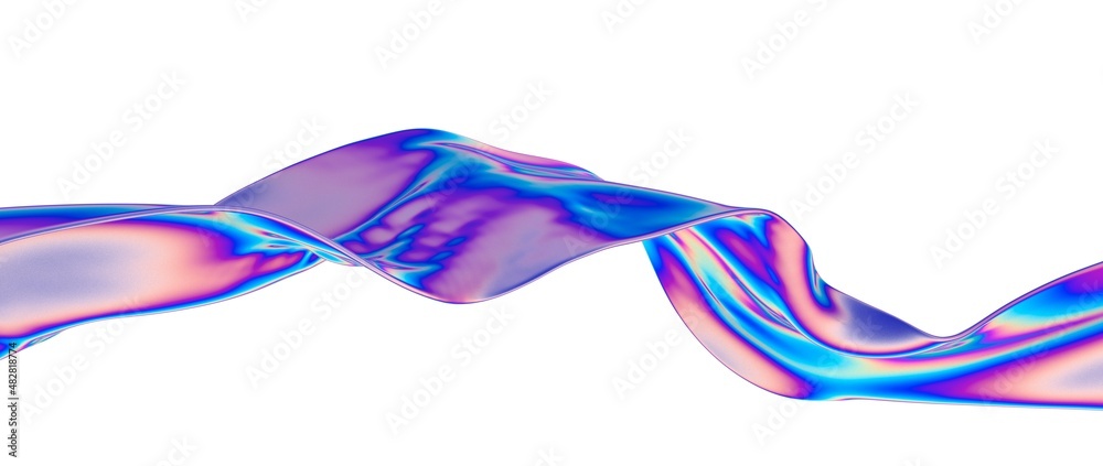 Poster abstract line fluid colors backgrounds. trendy vibrant fluid colors. 3d render