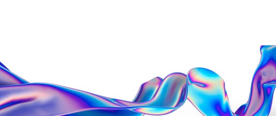 Abstract line fluid colors backgrounds. Trendy Vibrant Fluid Colors. 3d render