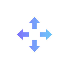 move vector icon with gradient