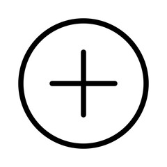 Obraz premium add icon - outline style