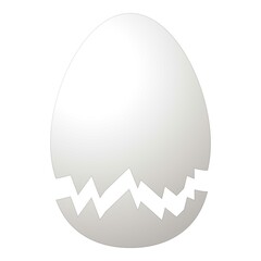 Little eggshell icon cartoon vector. Easter chicken