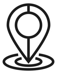 Geo pin icon. Location symbol. Destination sign