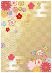 和柄　和風　格子柄　背景