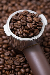 coffee beans in a cup