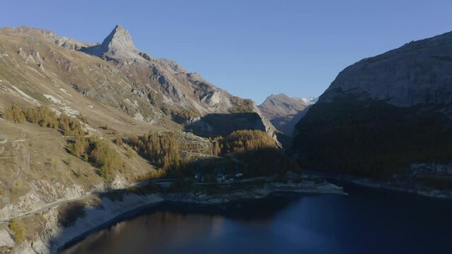 Aerial View of Lake Lac du Chevril, France