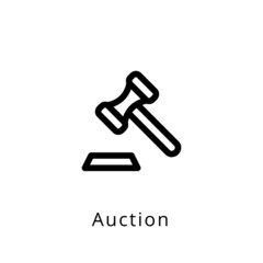 Auction icon in vector. Logotype