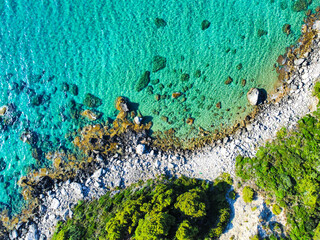Sea coast at Corfu, Greece