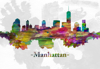 Manhattan New York City skyline
