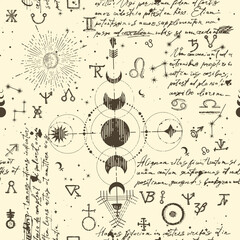 A pattern with an esoteric manuscript