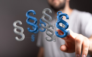 Law and justice concept modern