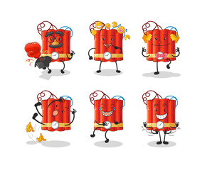 dynamite comedy set character. cartoon mascot vector