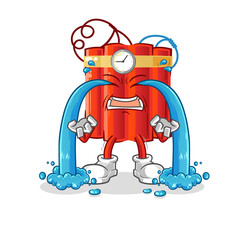 dynamite crying illustration. character vector