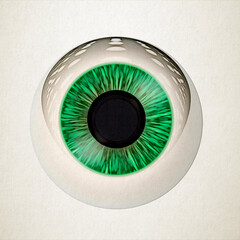 Real human eyeball, pupil, iris