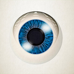 Real human eyeball, pupil, iris