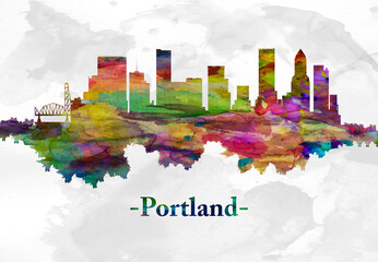 Fototapeta premium Portland Oregon skyline