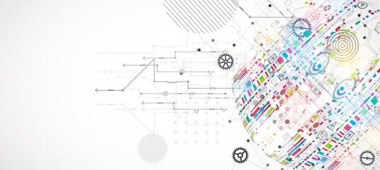 Abstract technology sphere background. Global network consept.