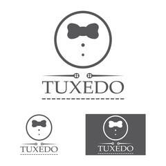 Tuxedo icon and logo for menswear , design template and vector illustration