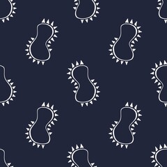Illustration blue color ethnic simple paisley shape seamless pattern background. Use for fabric, textile, interior decoration elements, upholstery, wrapping.