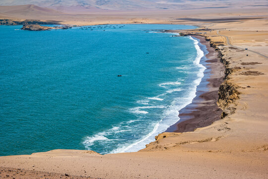 Landscape of the Paracas National Reserve in Peru