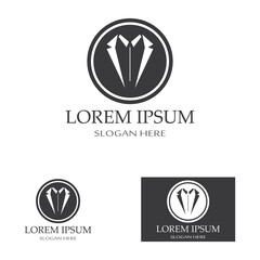 Tuxedo icon and logo for menswear , design template and vector illustration