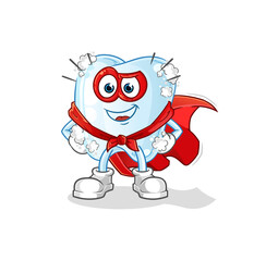 tooth with foam heroes vector. cartoon character