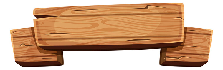 Wooden sign template. Empty panel for game menu © ONYXprj