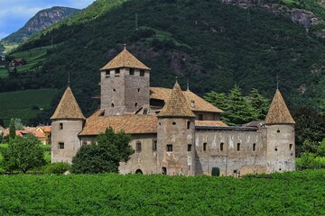 Fototapeta na wymiar The building of castle in Bolzano, Italy.