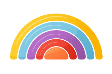 Obraz premium rainbow wooden toy. cartoon vector