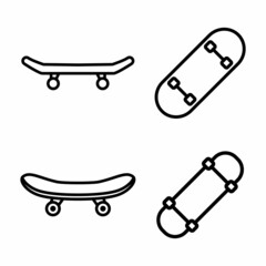 Skateboard Icon Design Vector Logo Template Illustration Sign And Symbol