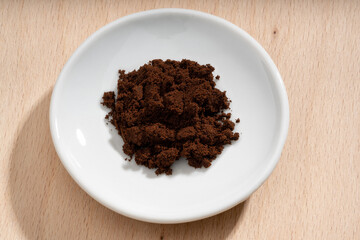 Detailed and large close up shot of vanilla on a small plate