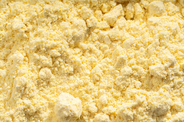 Detailed and large close up shot of lupin flour.