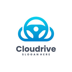 Cloud drive technology logo vector