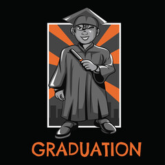 Graduation. Vector Illustration EPS10