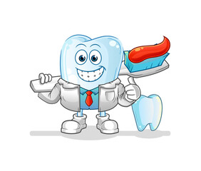 tooth dentist illustration. character vector