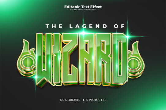 Wizard editable text effect in modern trend style