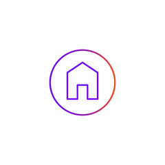 Home Icon. Vector illustration for graphic design, Web, UI, app.