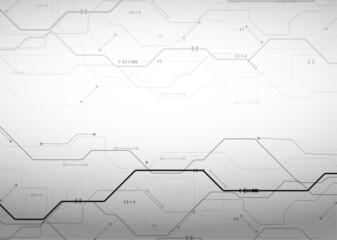  circuit boards vector connection technology  Black and white wireless network background texture