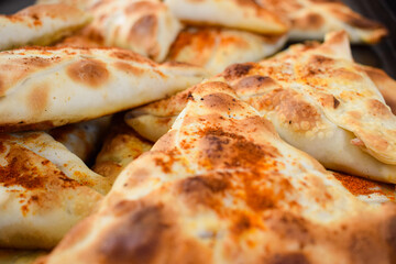 empanadas nutritivo de carne y verduras recien cocinadas comida rica 