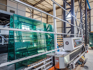 glass production factory. glass factory equipment