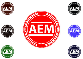 Obraz premium AEM letter logo and icon design