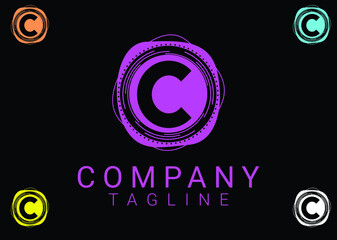 C letter logo and icon design