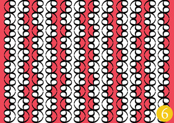 A pattern made from number 6, for wallpaper and decoration 